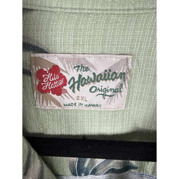 Hawaiian Original Men's Hawaiian Shirt Tropical‎ Green Size 2XL Short Sleeve - Picture 4 of 7